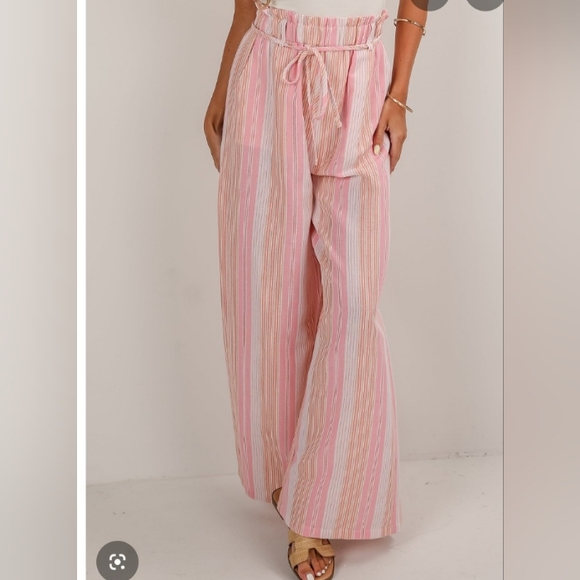 Wide Leg Striped Pants - Picture 6 of 6